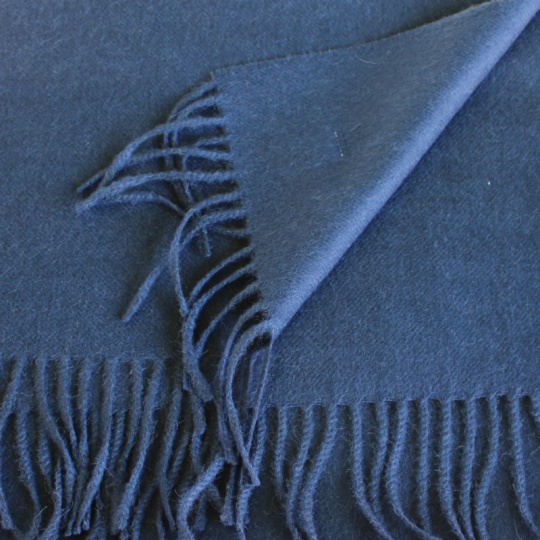 Denim blue alpaca scarf